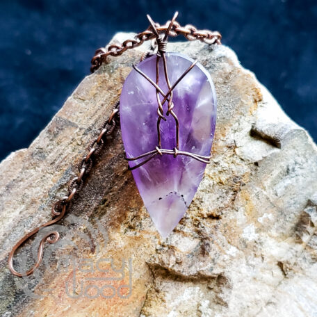 Amethyst Crystal Pendant Back