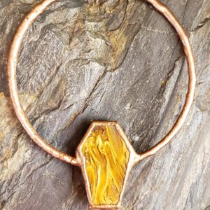 Coffin Pendant Honey Back