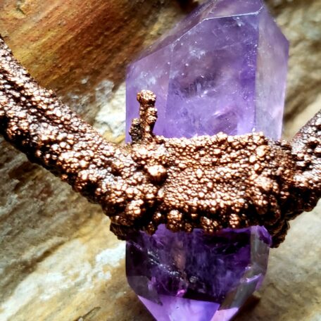 Amethyst Double Terminated back deets