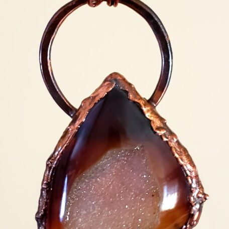 Agate Druzy Triangle on white