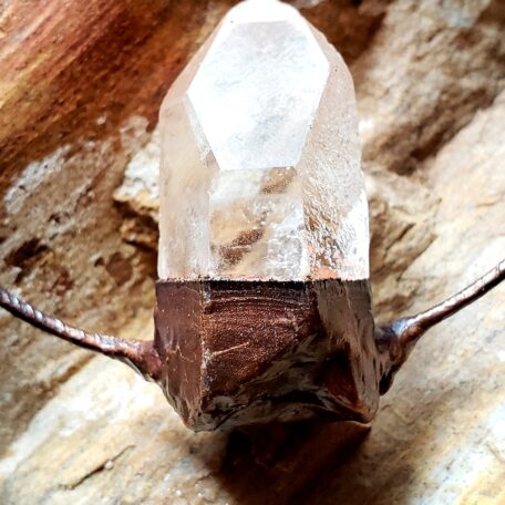 Quartz Point Ring Pendant close