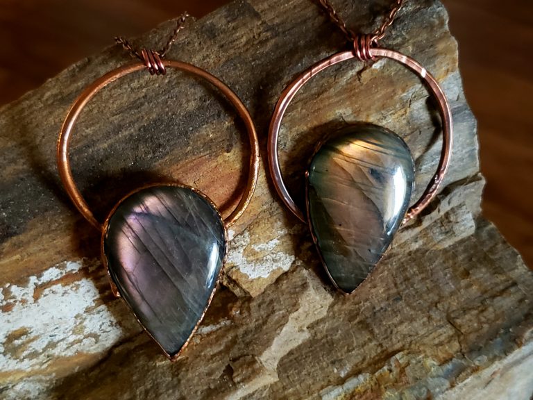 Sparkling Delicious Jewelry Open for Business - Teardrop Labradorite Pendants