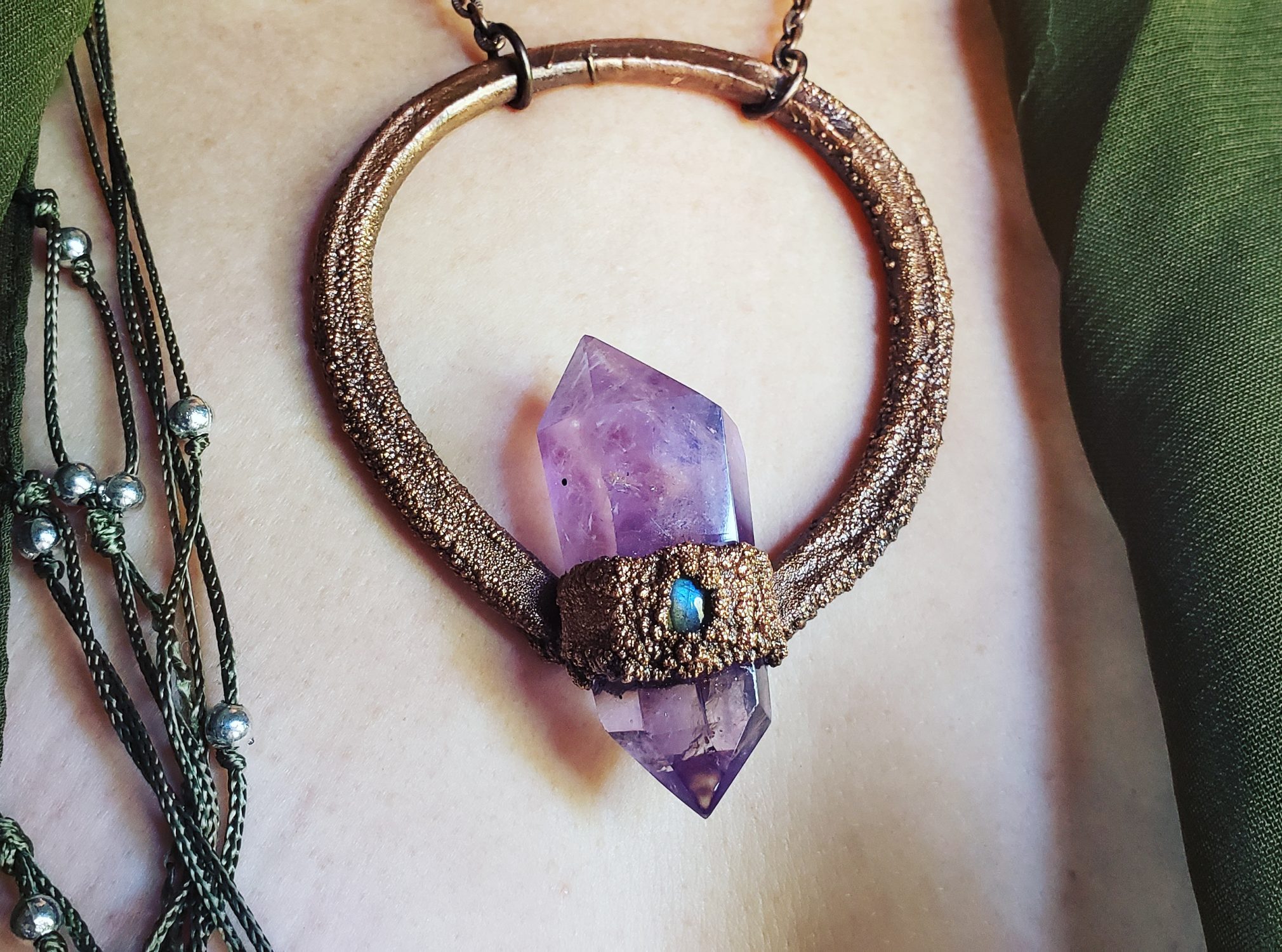 Amethyst Double Terminated on skin image