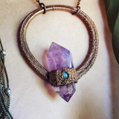 Amethyst Double Terminated on skin image