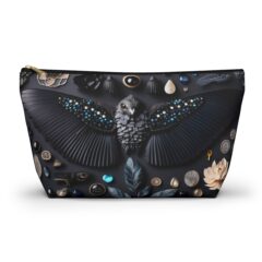 Black Winged Nightbird Zip Bag