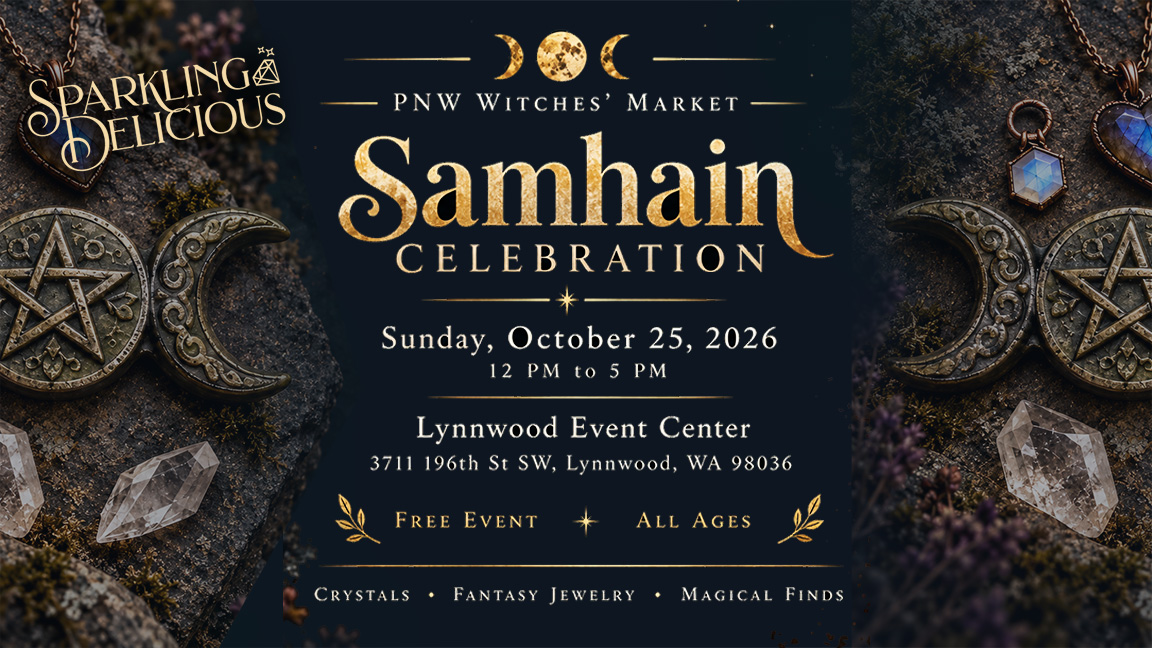 Samhain Celebration Lynnwood event graphic for PNW Witches’ Market on October 25, 2026.